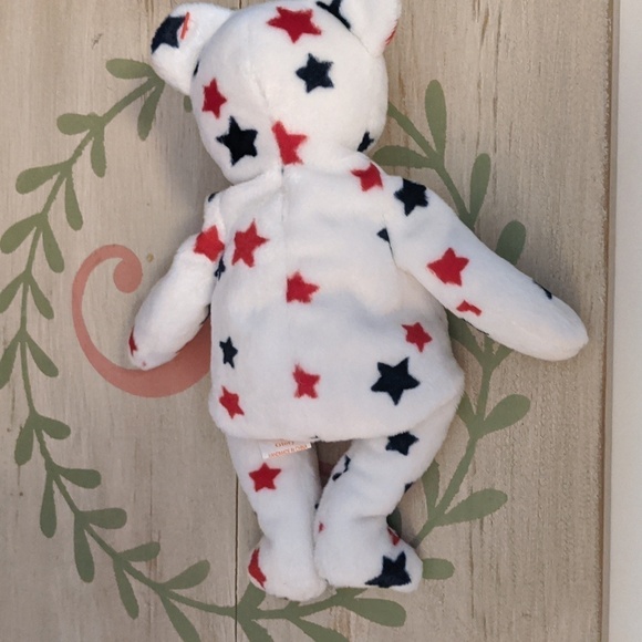 Glory Bear 1997 patriotic USA Olympic beanie babies red white blue Election - Picture 3 of 6